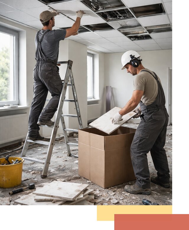 Демонтаж потолочной плитки в Кумертау быстро и аккуратно