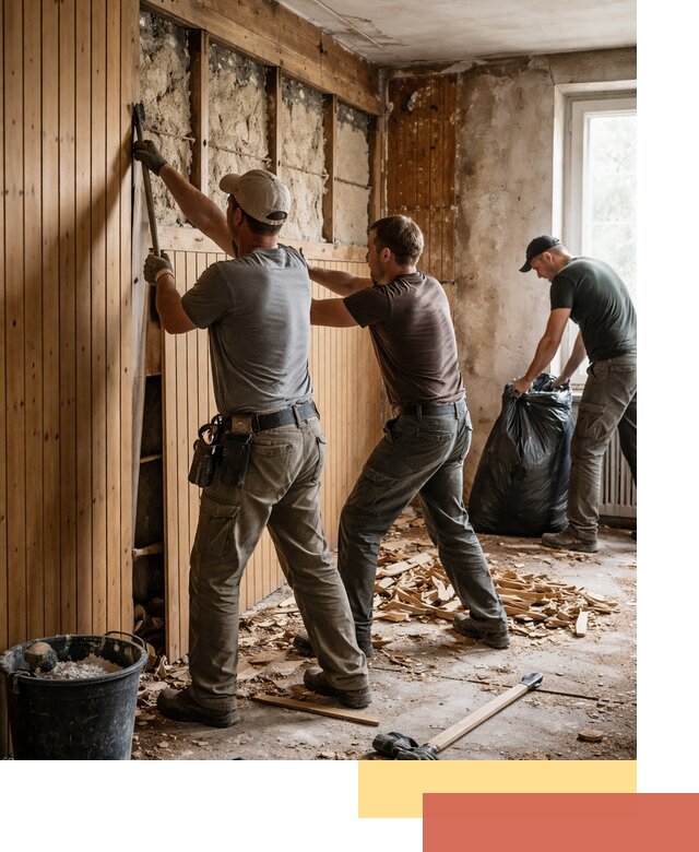 Демонтаж вагонки и вывоз материалов в Кумертау