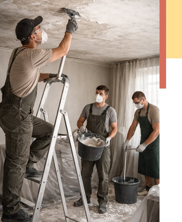 Удаление побелки с потолка в Кумертау от 2552 руб. быстро и недорого | ОТДЕЛОЧНИК-Кра