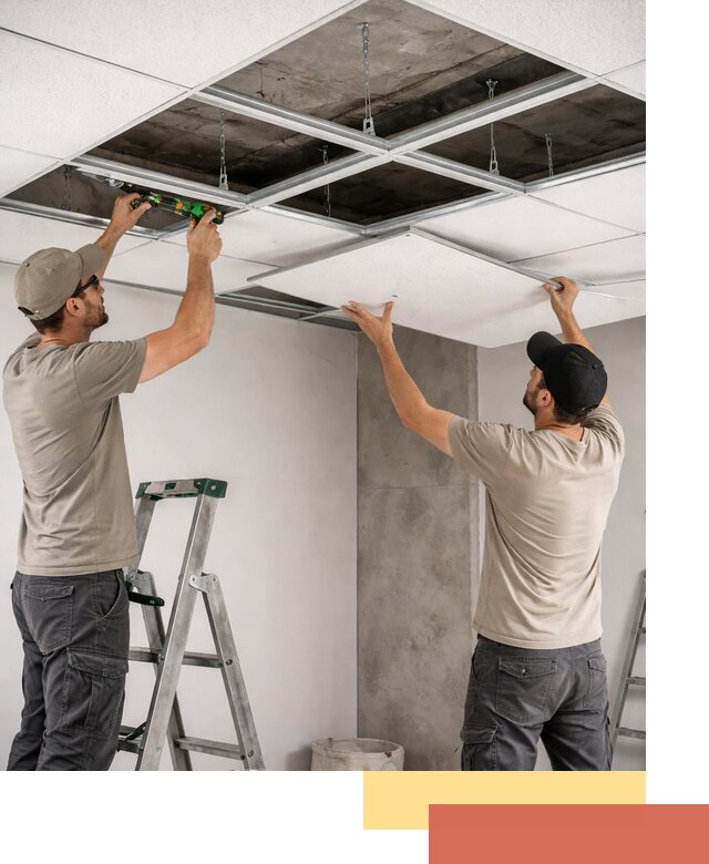 Монтаж потолка Армстронг под ключ в Кумертау