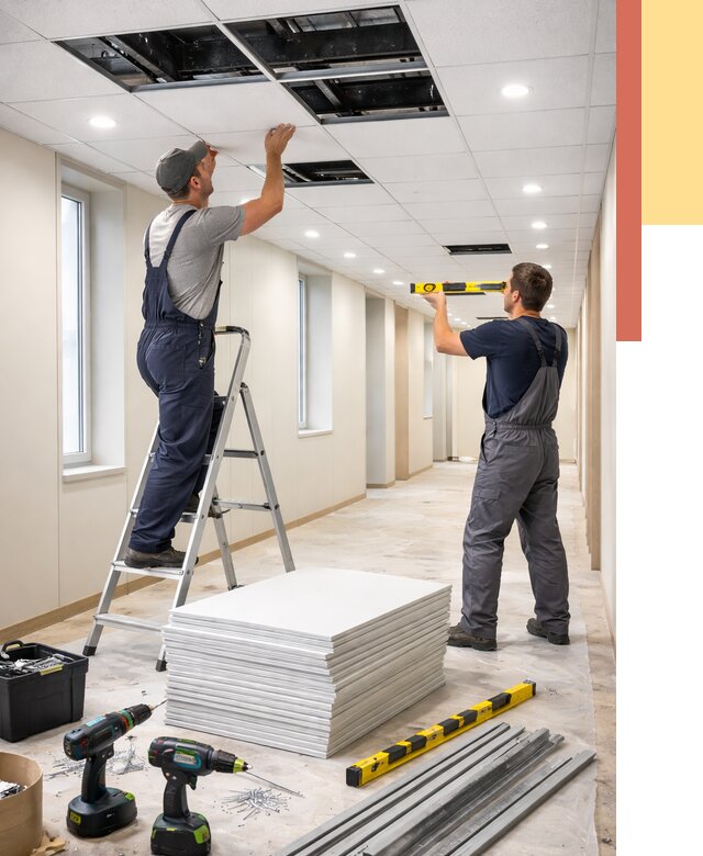 Ремонт потолка Армстронг в Кумертау от 4594 руб. — быстро и недорого | ОТДЕЛОЧНИК-Кра