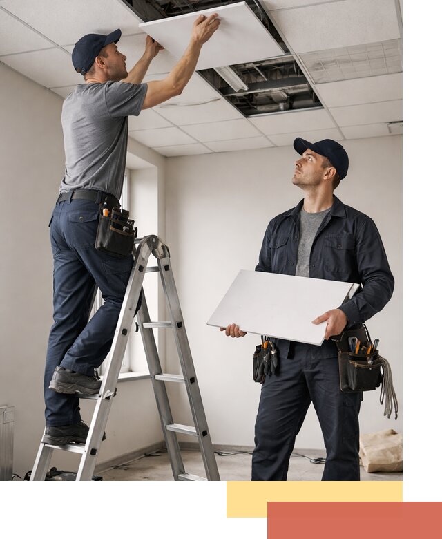 Обслуживание подвесного потолка в Кумертау — ремонт и чистка