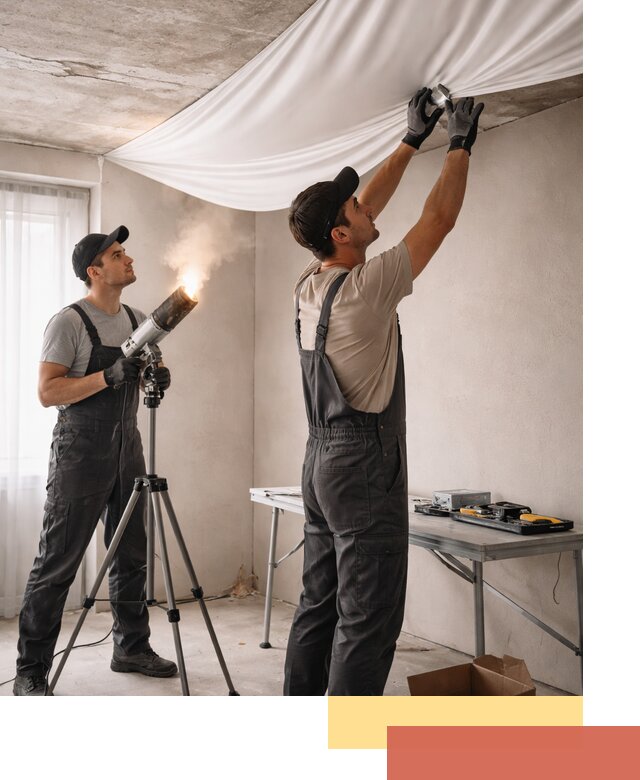 Установка натяжного потолка под ключ в Кумертау