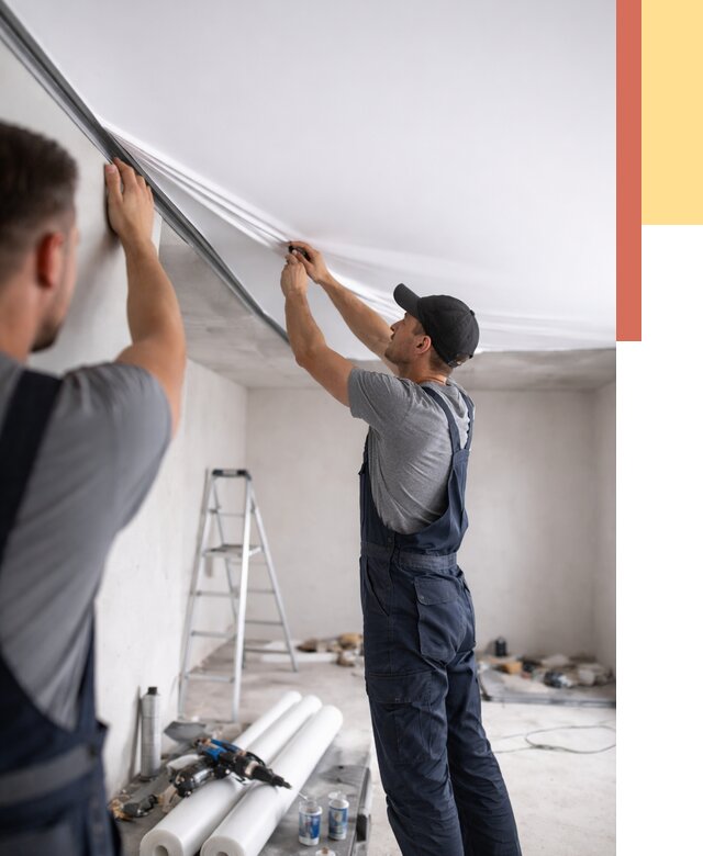 Монтаж матового натяжного потолка в Кумертау от 4594 руб./м² — быстро и недорого | ОТДЕЛОЧНИК-Кра