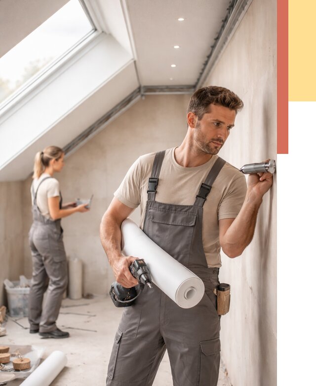 Монтаж натяжного потолка на мансарде в Кумертау от 3573 руб. | ОТДЕЛОЧНИК-Кра