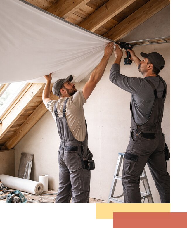 Монтаж натяжного потолка в мансарде в Кумертау