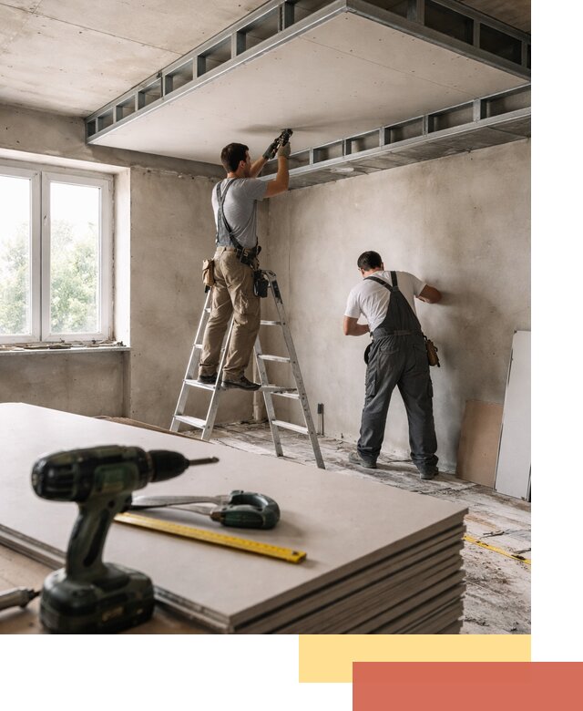 Двухуровневый потолок из гипсокартона в Кумертау