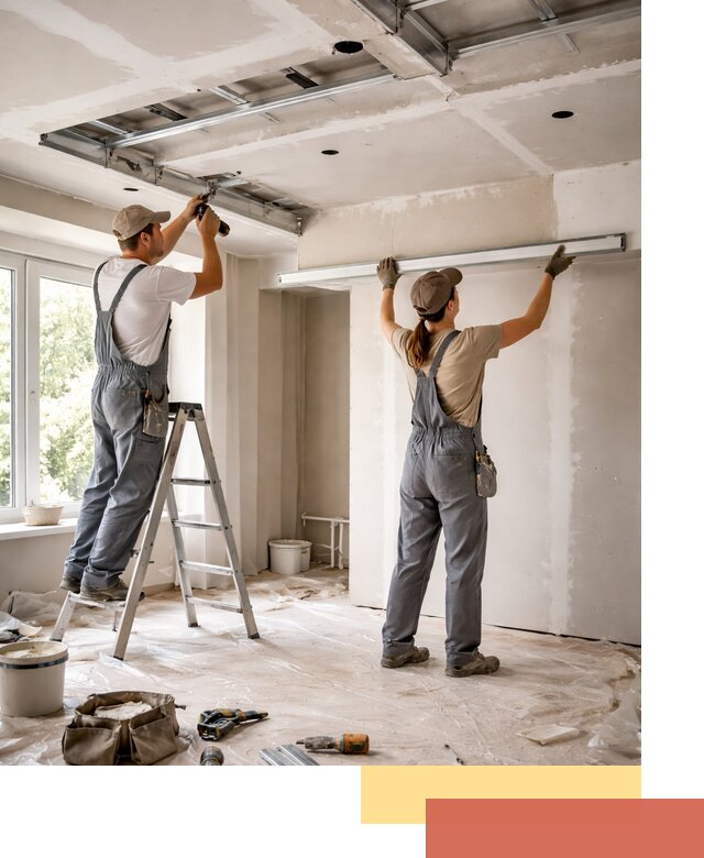 Монтаж многоуровневого потолка из гипсокартона в Кумертау