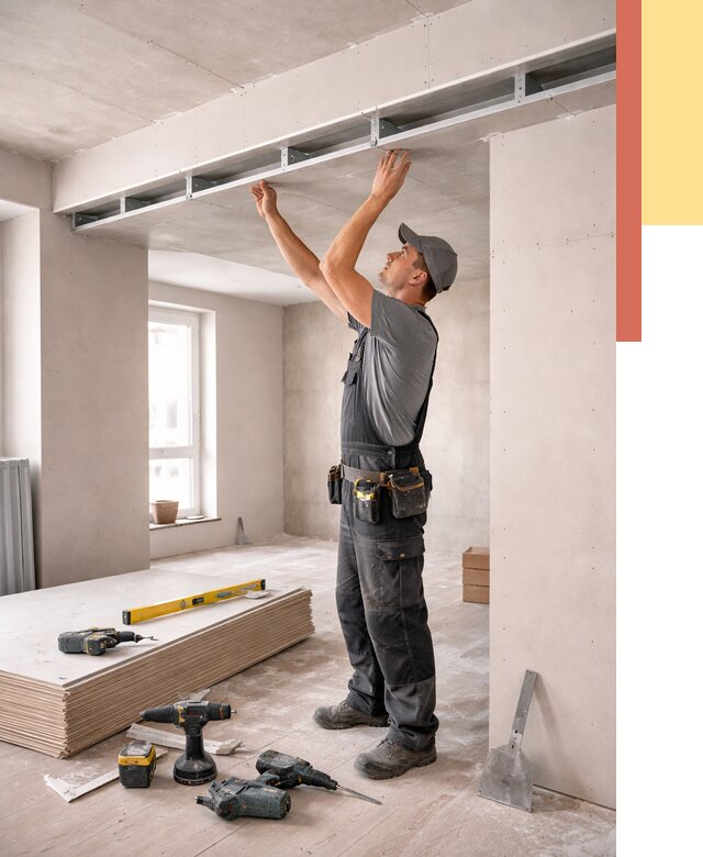 Потолок из гипсокартона с нишей в Кумертау от 1276 руб. под ключ | ОТДЕЛОЧНИК-Кра