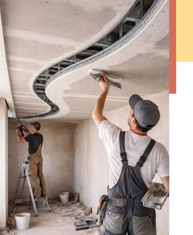 Криволинейный потолок из гипсокартона в Кумертау от 2144 руб./м2 | ОТДЕЛОЧНИК-Кра