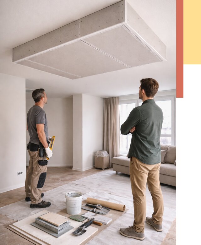 Короб на потолке из гипсокартона в Кумертау от 2246 руб. — монтаж и услуги под ключ | ОТДЕЛОЧНИК-Кра