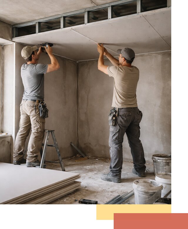 Короб из гипсокартона на потолке под ключ в Кумертау