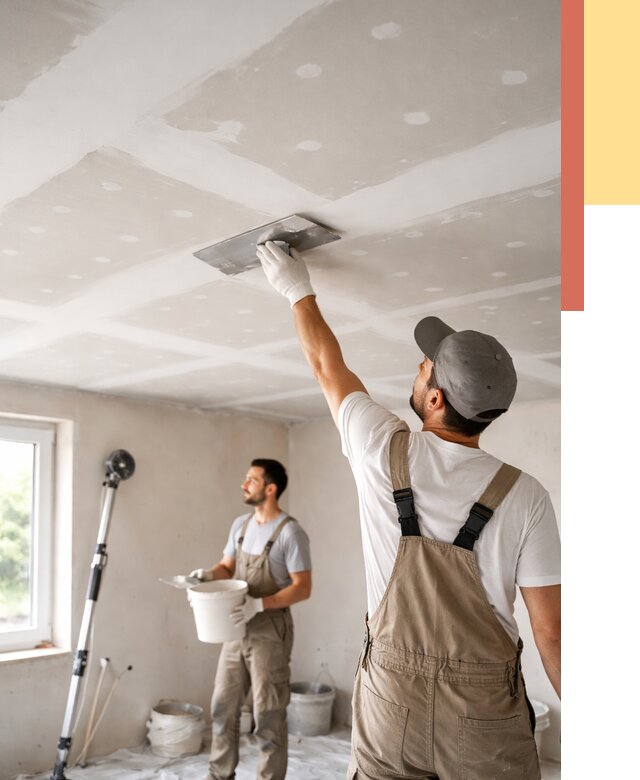 Шпаклевка потолка из гипсокартона в Кумертау от 3267 руб./м2 — услуги под ключ | ОТДЕЛОЧНИК-Кра