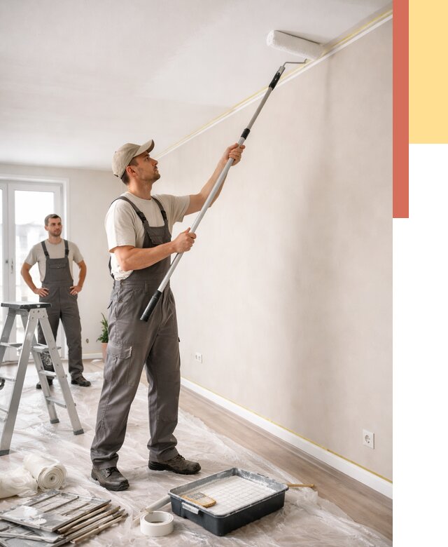 Покраска потолка из гипсокартона в Кумертау от 4594 руб./м2 — услуги под ключ | ОТДЕЛОЧНИК-Кра