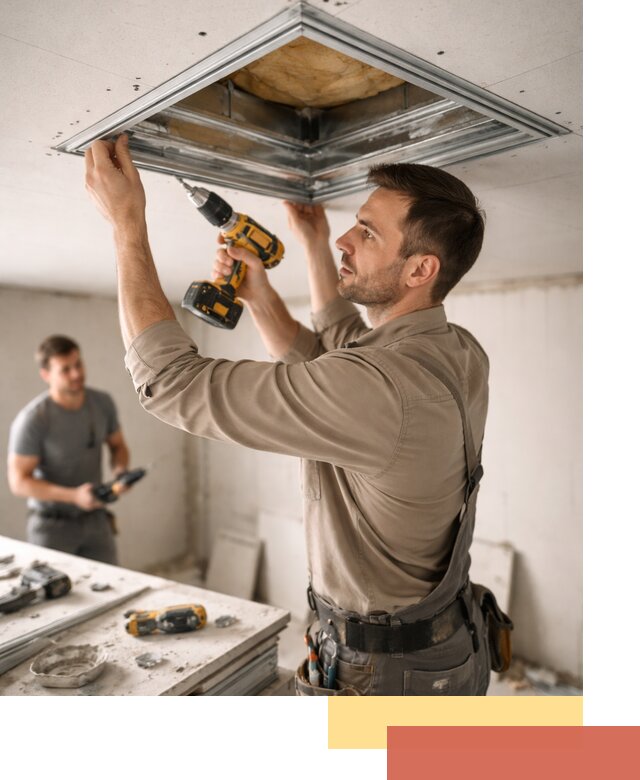 Монтаж люка в потолок из ГКЛ в Кумертау