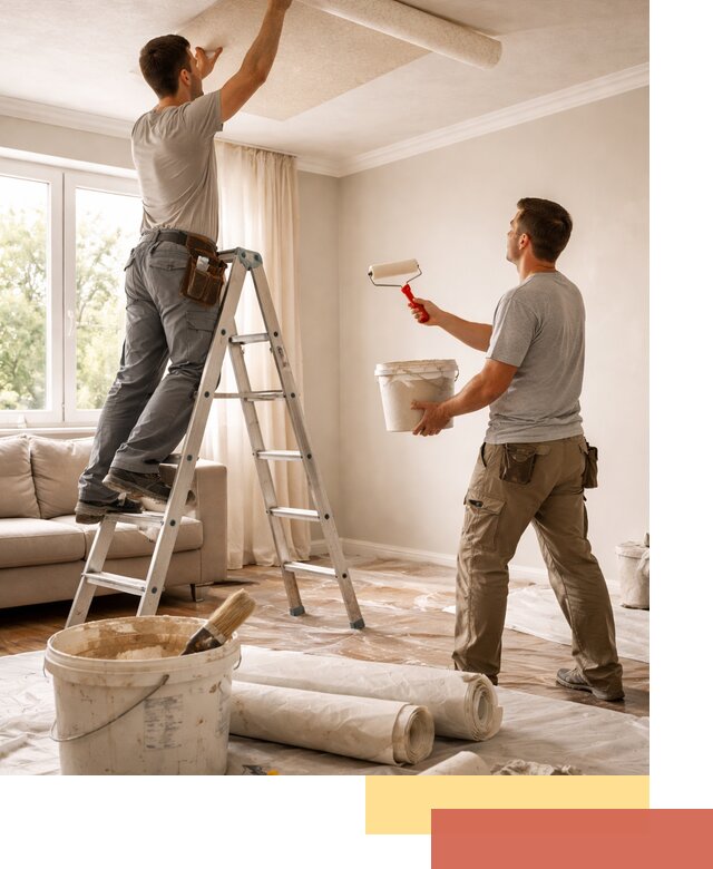 Поклейка обоев на потолок в Кумертау — качественно и быстро