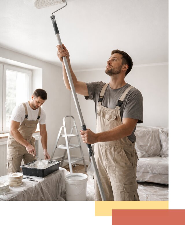 Покраска потолка водоэмульсионной краской в Кумертау