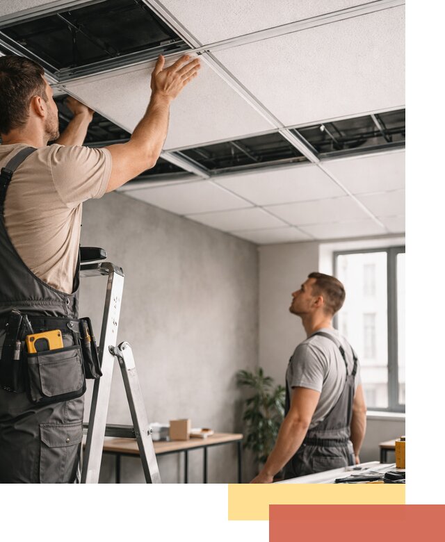 Монтаж потолочной плитки в Кумертау качественно и в срок