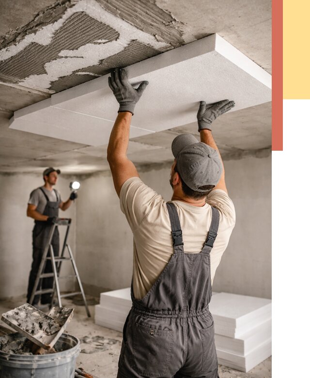 Утепление потолка пенопластом в Кумертау от 4594 руб/м2 — недорого и быстро | ОТДЕЛОЧНИК-Кра