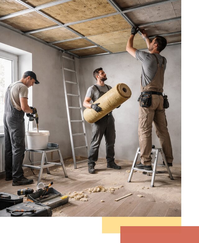 Шумоизоляция потолка в Кумертау: профессиональный монтаж и отделка