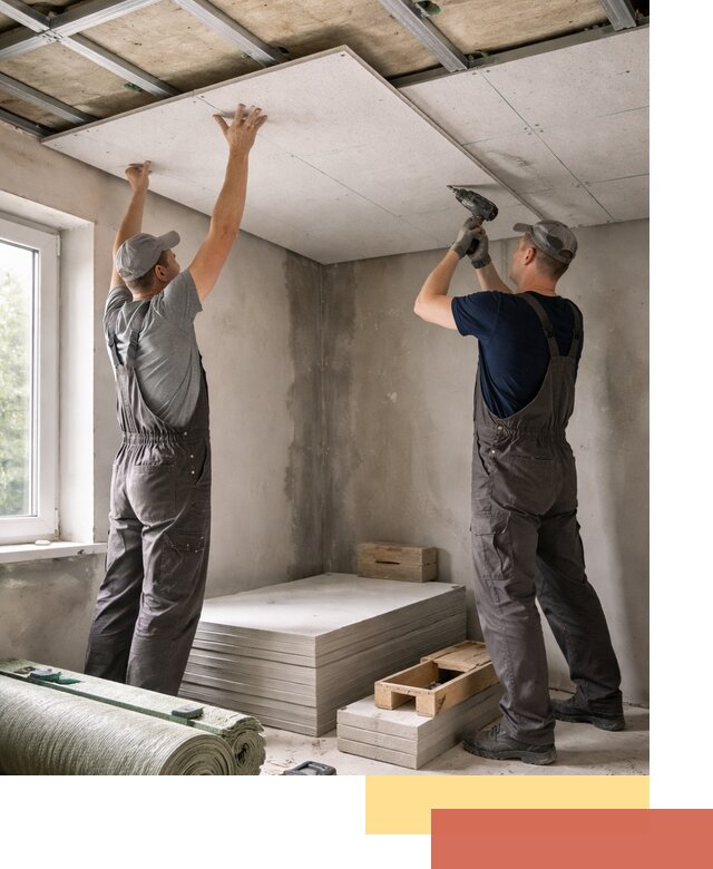 Шумоизоляция потолка панелями ЗИПС в Кумертау